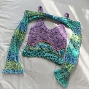 Colorful Knit Tank Top with Bolero